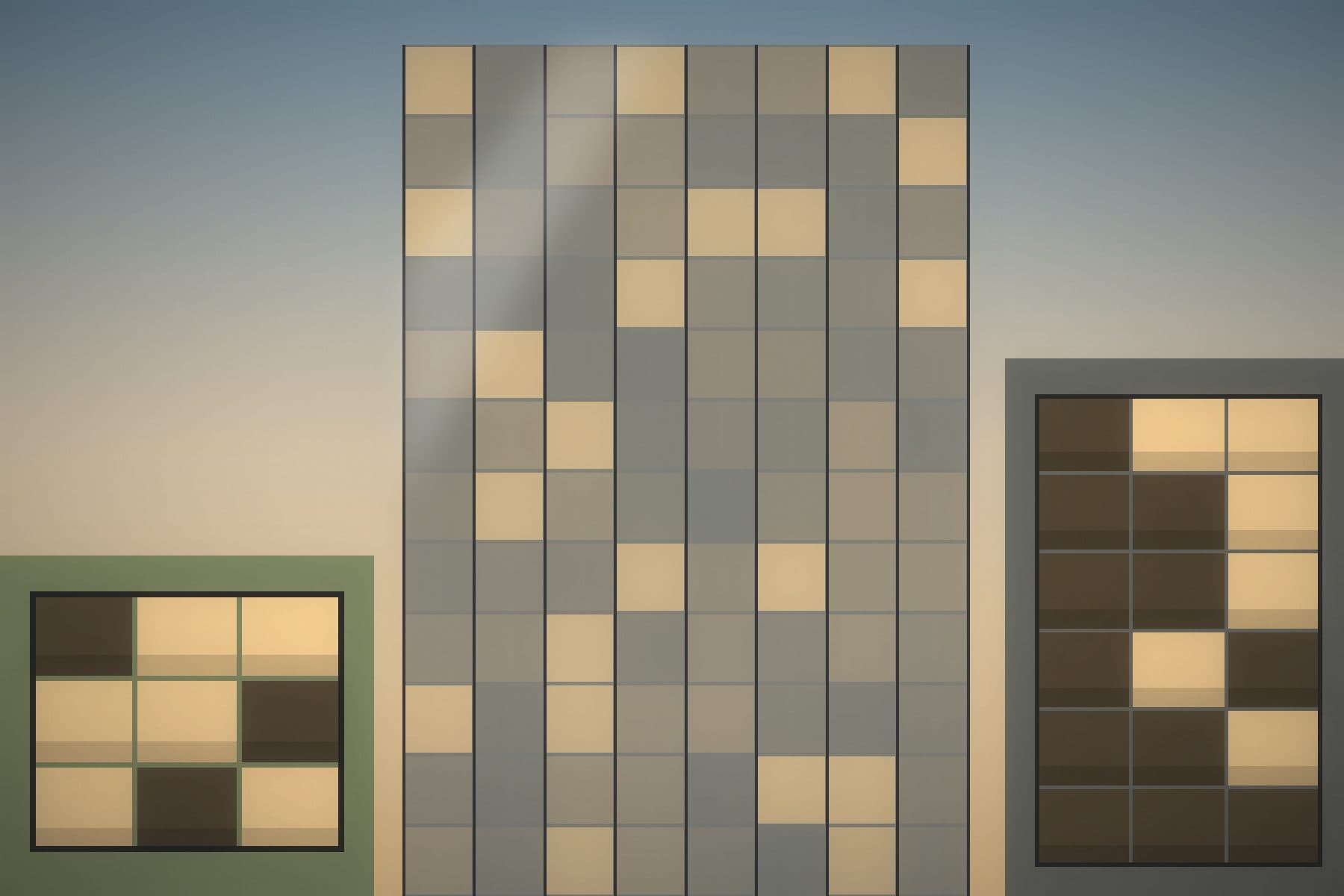 Representatief kantoorpand in het centrum — illustratieve placeholder 1