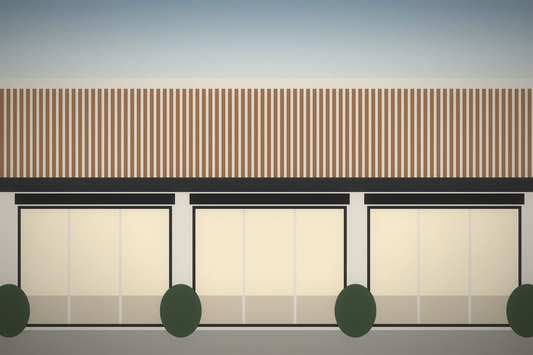 Gemengd pand: winkel beneden, wonen boven — illustratieve placeholder 1